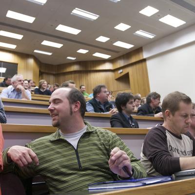 The lecture theatre was full!