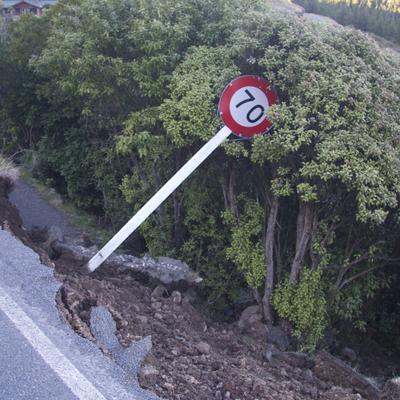 The road on the way to Godley Head was also seriously undermined in places.