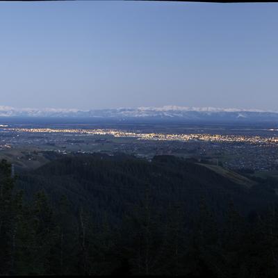 Three images of Christchurch about 2 hours after the earthquake, show the extent of the power loss.