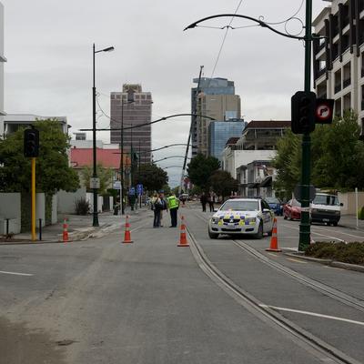 The central city was cordoned off quickly.