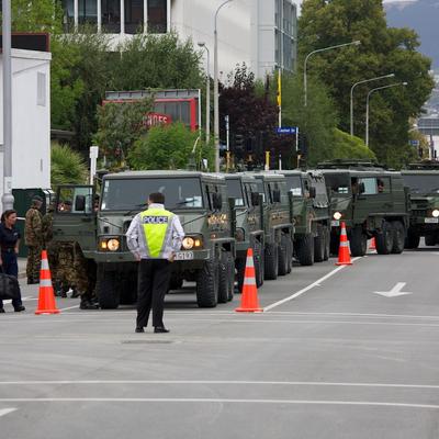 The New Zealand Army moved in to provide support for the police.