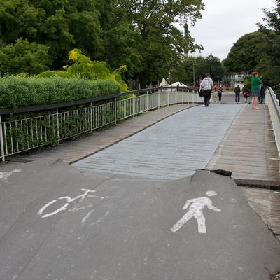 The bridge near Christchurch Hospital was warped and the asphalt was protruding by about 30CM.