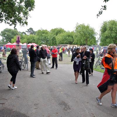 People started to congregate in Hagley Park.