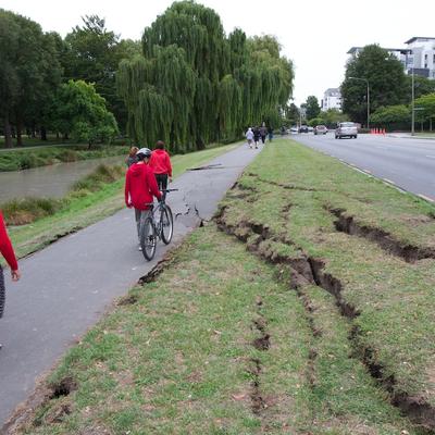 Walking down the Avon river, it became apparent how powerful the earthquake had been.