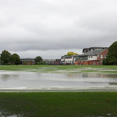 St Andrew's College's fields were flooded too.